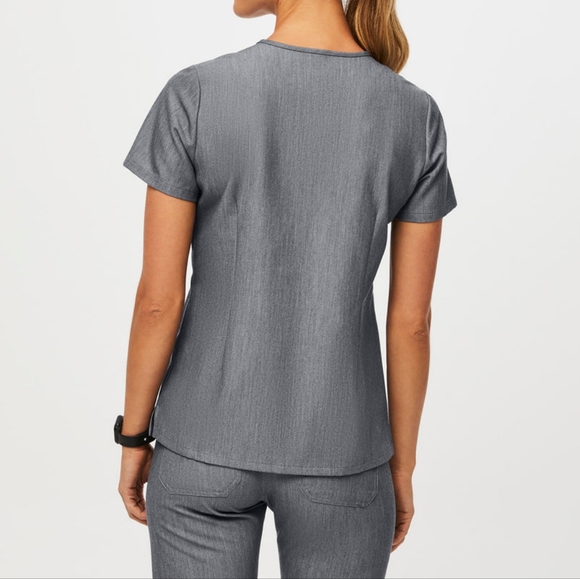 FIGS | Catarina One-Pkt Scrub Top & FIRST Kade Cargo Scrub Pant - Graphite - XXS - Picture 3 of 8